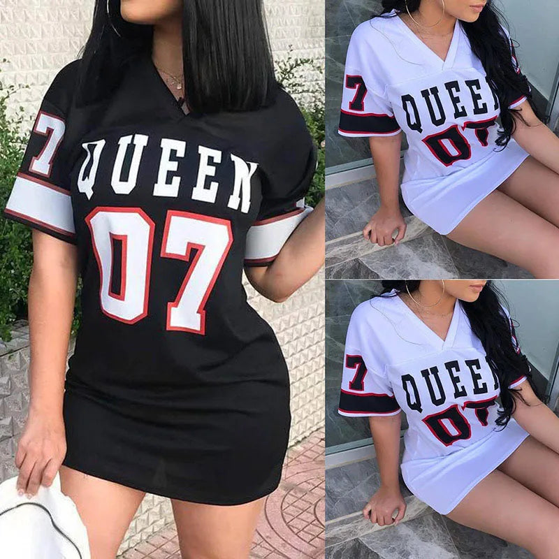 Sporty V-Neck Queen Dress