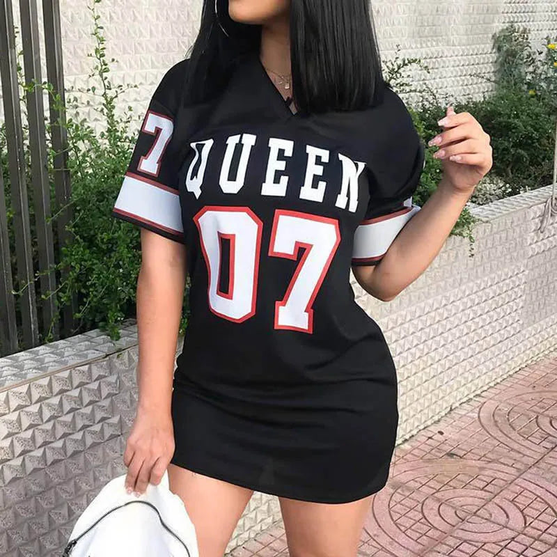 Sporty V-Neck Queen Dress